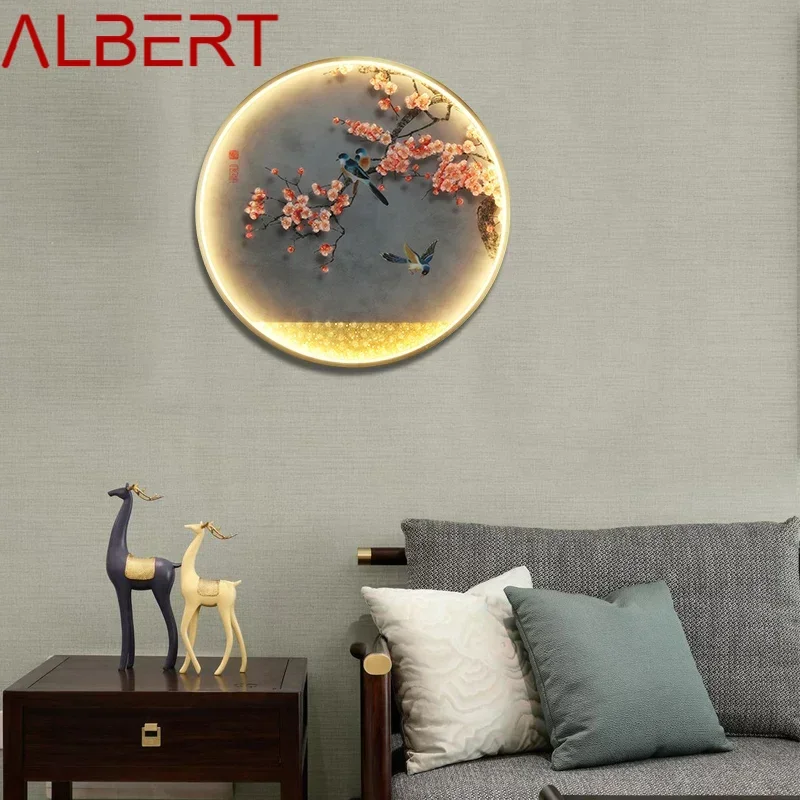 ALBERT LED Contemporary Wall Light Flower Figure Sconces Round Lamp Creative For Home Decoration