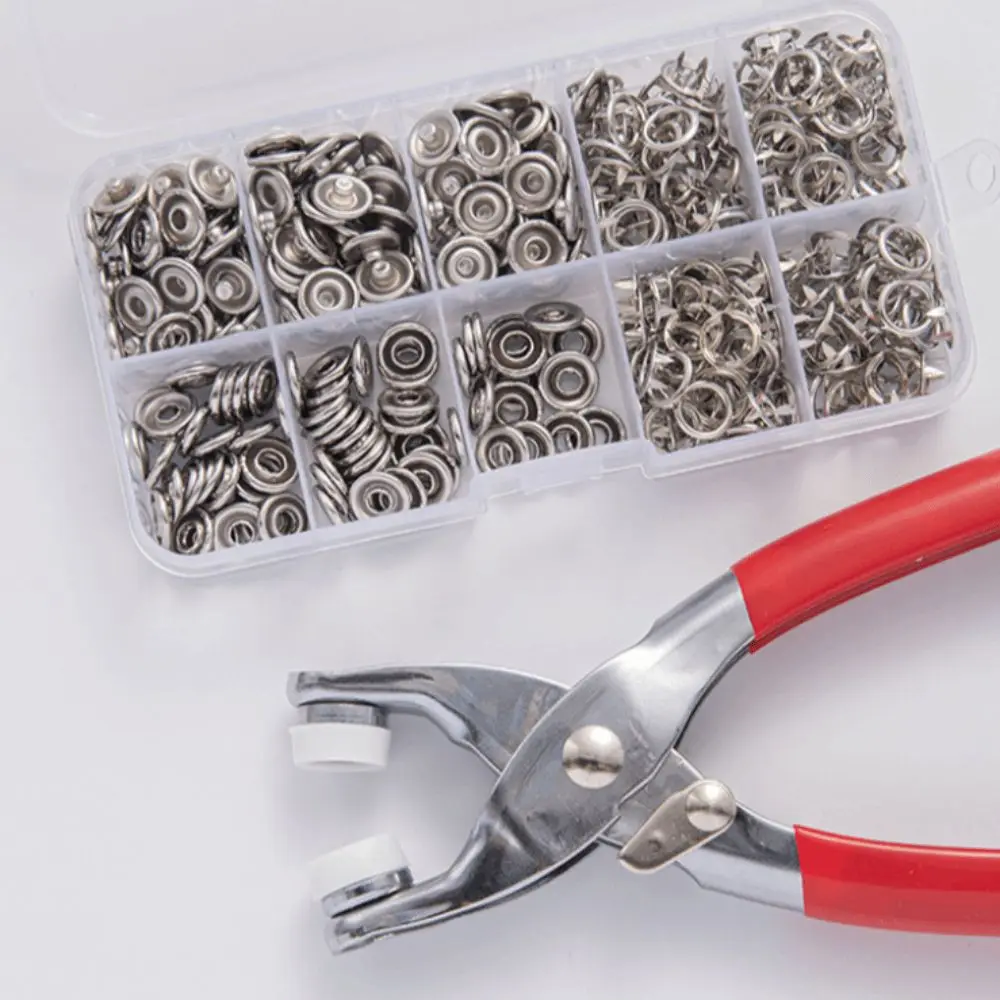 50/100Sets DIY Craft Five Claw Buckle Clamp Set Multi-Purpose 9.5mm Snaps Buttons Snap Button Installation Easy To Use Seam-free