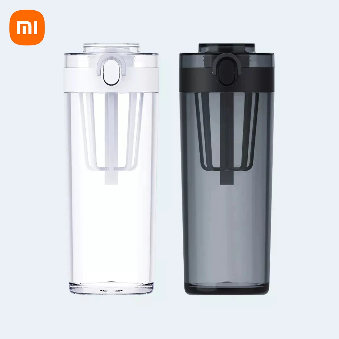 Xiaomi Mijia Tritan Sport Cup Hidden Tea Strainer Soft Silicone Lift Ring Button Cover 600mL Capacity Drink Health BPA Free