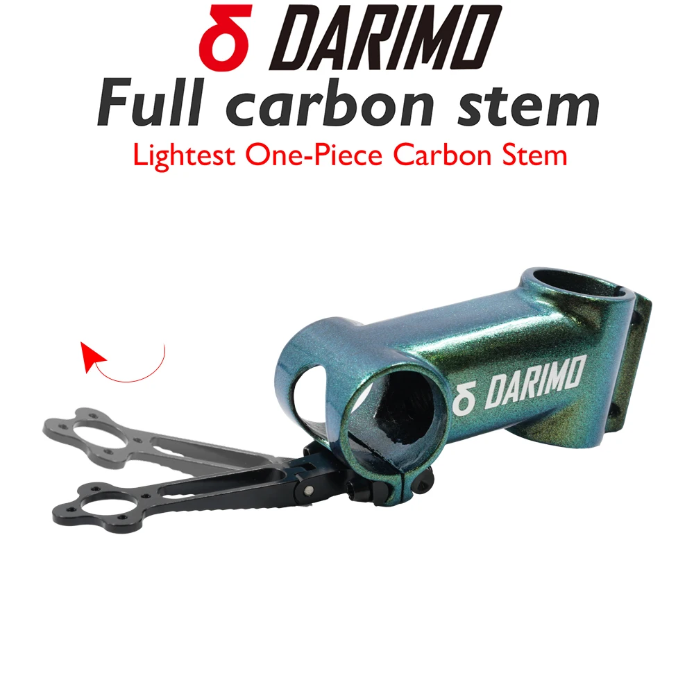 DARIMO Carbon Fiber Bike Stem 31.8mm Clamp 1-1/4 OD2 -17°-6° 60
