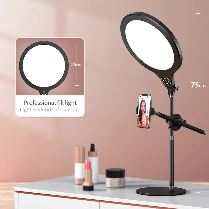 Wireless Controller LED fill Light stand Live Streaming Phone Stand for Live Stream Photo Fill-in Light