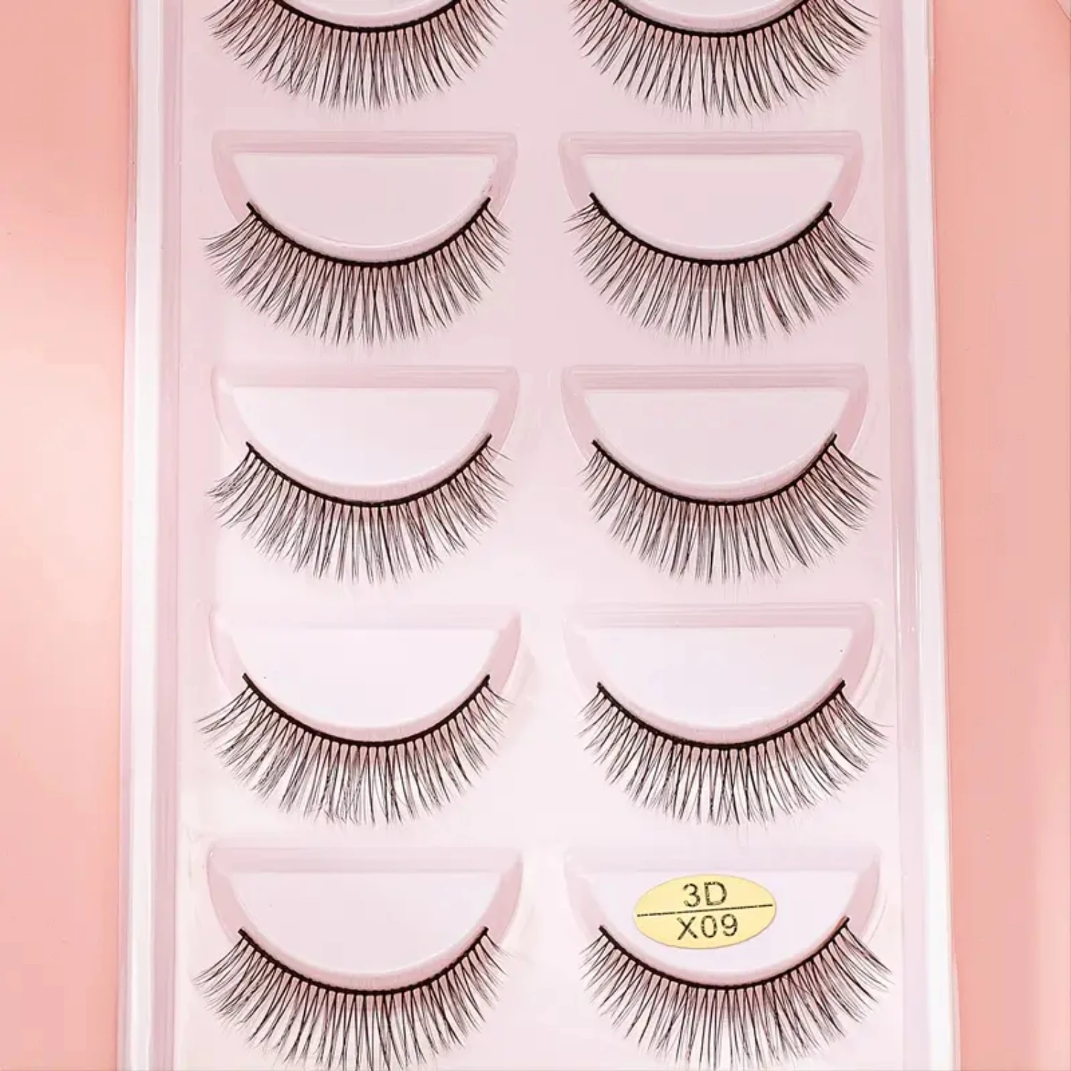 Enhance Your Makeup Look with Natural Looking 3D Faux Mink False Eyelashes - Set of 5 Pairs for Fuller Volume and Extension - Pe