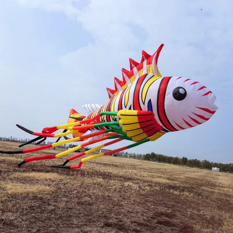 Free shipping 800cm fish kites flying lion kites pendant kites Soft kites flying Inflatable Show Kite Retractable extension cord