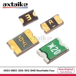 50PCS 0603 0805 1206 1812 SMD Resettable Fuse PPTC Polyswitch 0.1A 0.2A 0.3A 0.4A 0.5A 0.75A 1.1A 1.5A 1A 2A 3A 2.6A 500mA 100mA
