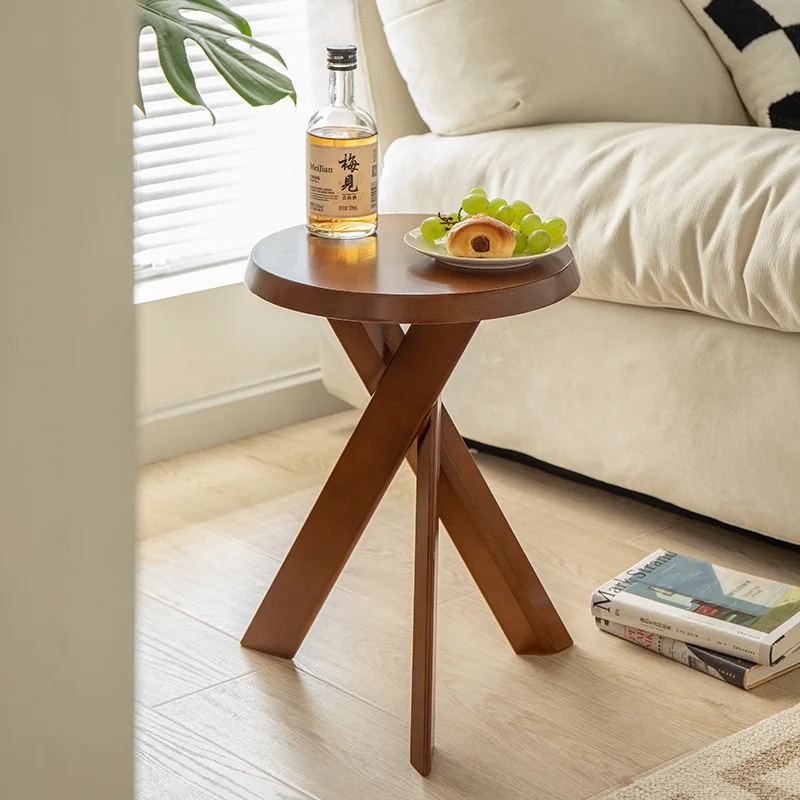 retro-solid-wood-edge-table-household-japanese-style-wabi--wind-small-coffee-table-solid-wood-low-stool-modern-simple