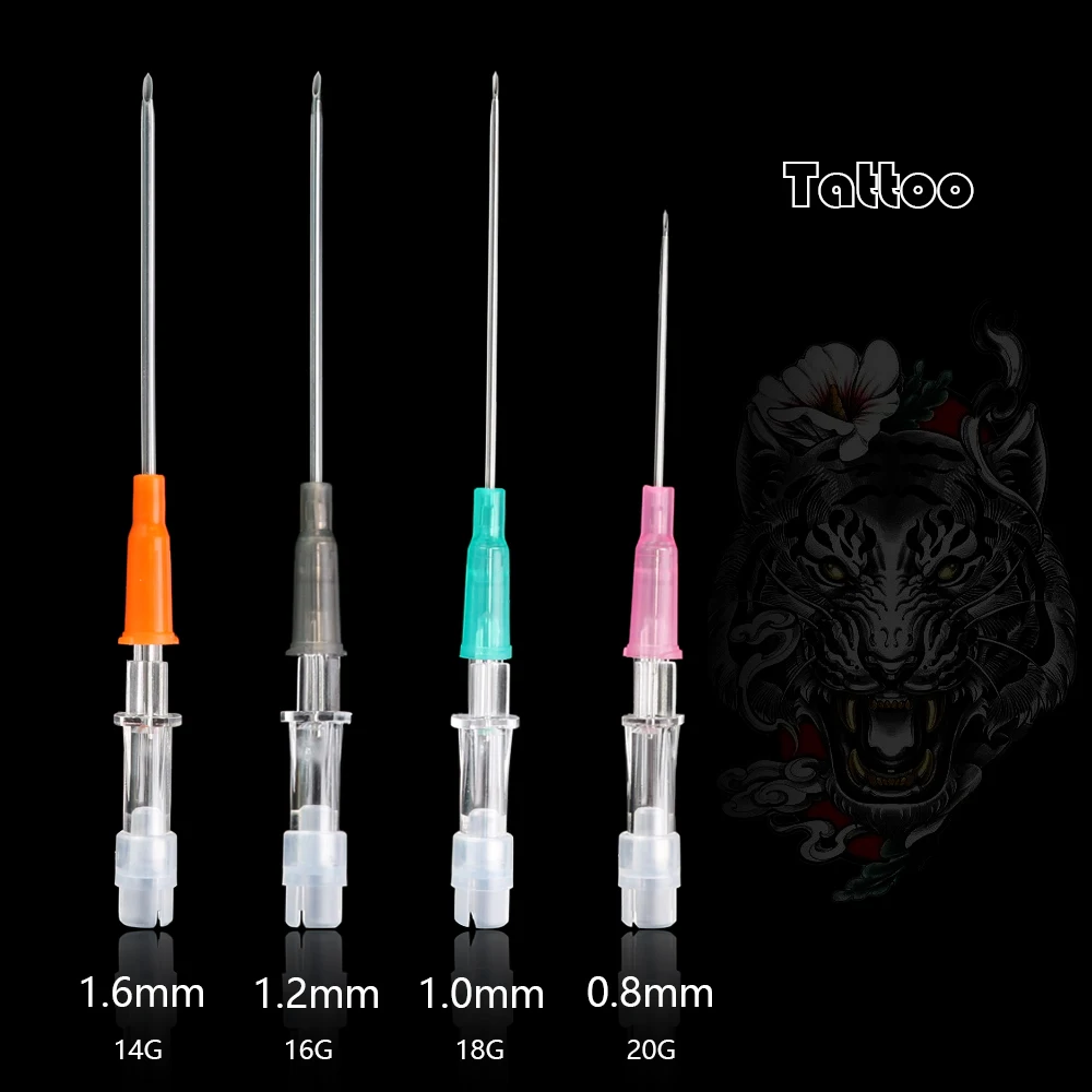 1PCS Sterile Disposable Piercing Needles Body Piercing Tool Ear Nose Mouth Navel Tattoo Needles Kit 14G 16G 18G 20G 22G