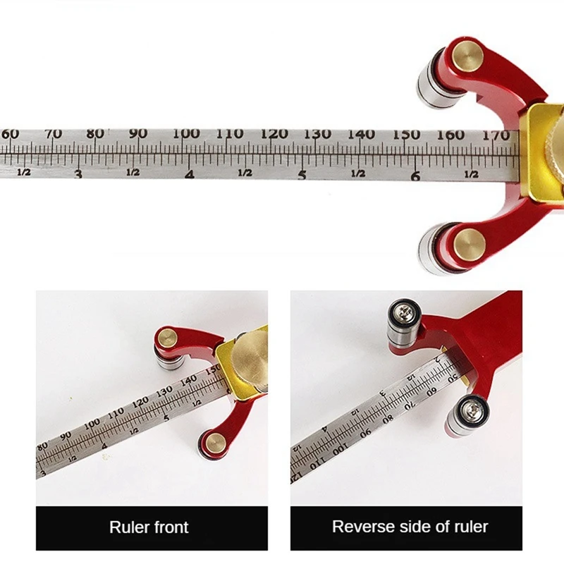 

Scriber Line Drawing Plan Straight Line Parallel Arc Woodworking DIY Height Measuring Tool