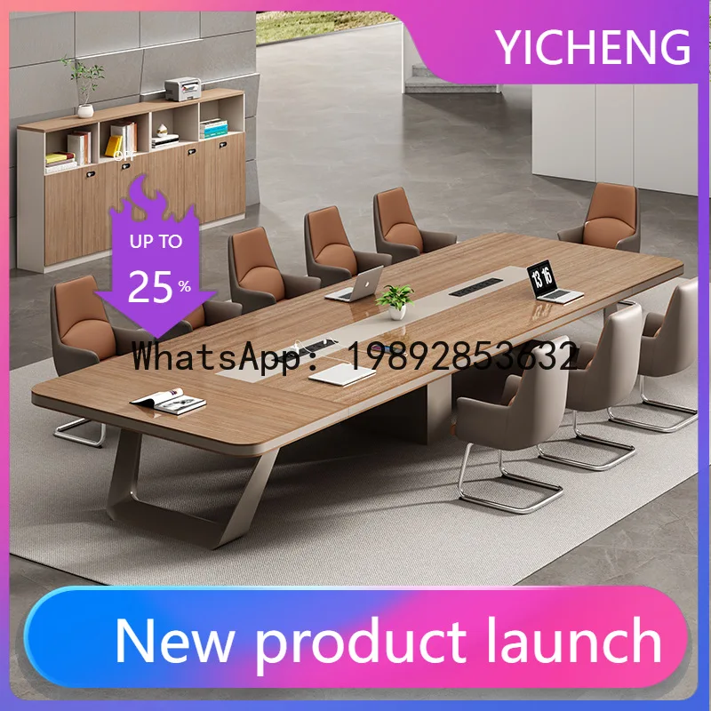 

Hys conference table training office furniture panel rectangular table office large table and chair combination