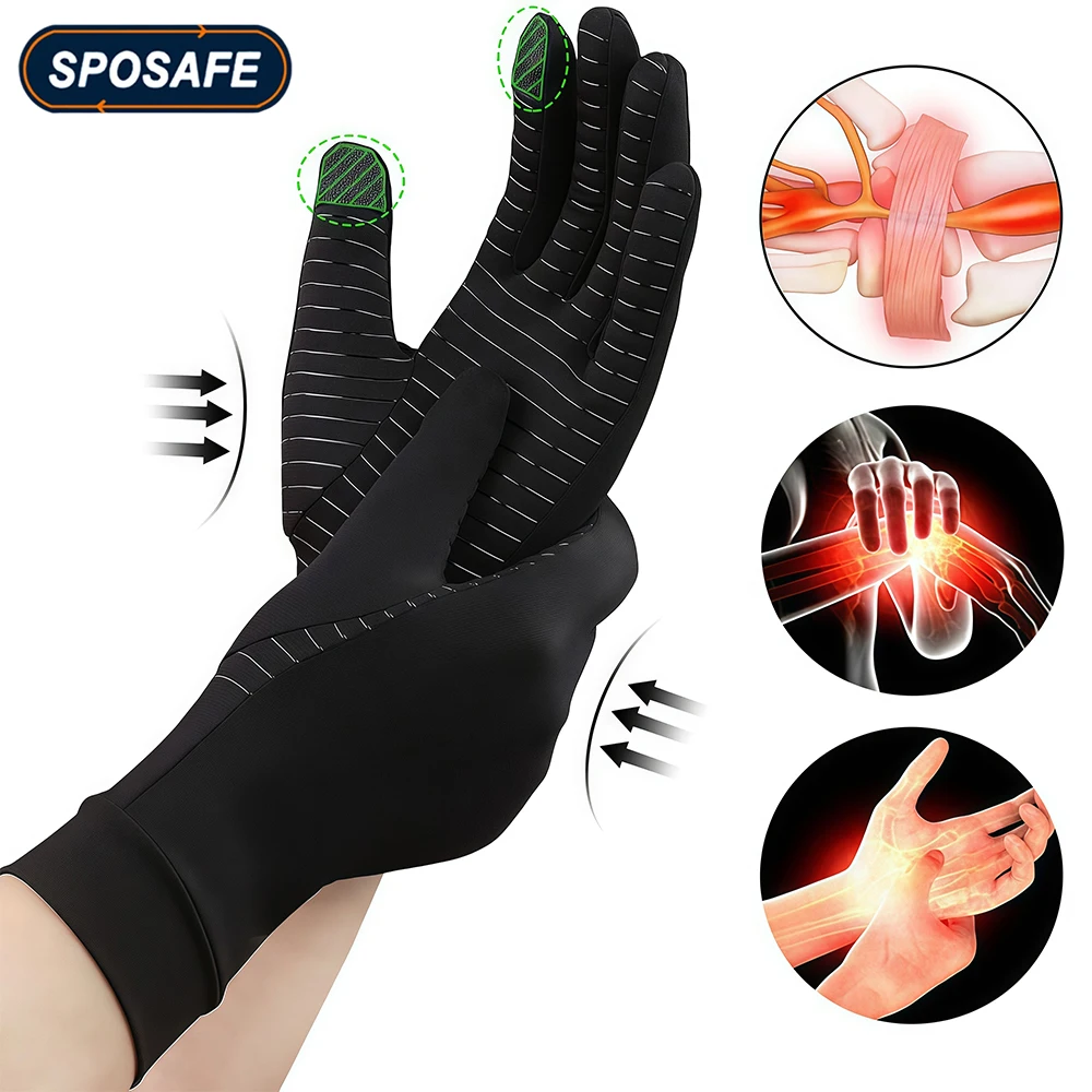 1 Paar Kompression Voll finger Arthritis Handschuhe Kupfer handschuh mit  Touchscreen Finger - Hand Gelenks ch merzen, Sehnen entzndung, Trigger  finger - AliExpress 18