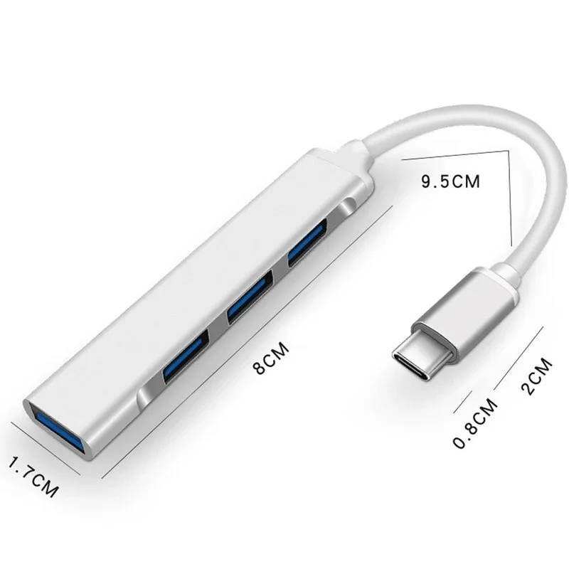 4 in 1 USB 3.0 Hub Type C Expansion Dock 4 Port Multi Splitter Adapter OTG For Xiaomi Huawei Phone Macbook Pro USB 3.0 2.0 Ports