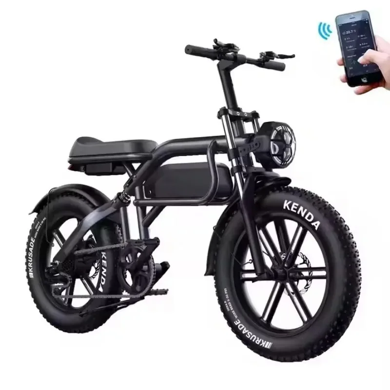 

Высококачественный электровелосипед V8, скорость 50 км/ч, запас хода 55 км, с передними и задними двойными амортизаторами, электрический горный велосипед