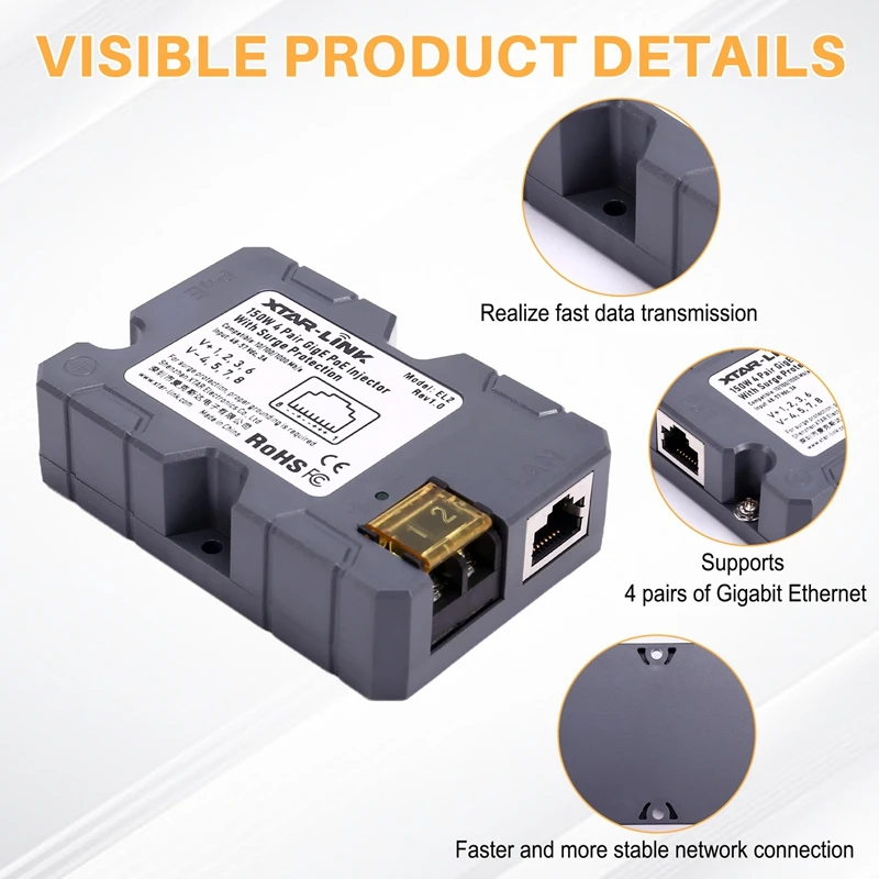 Antennenadapter für Starlink V2 150 W EL2 POE Netzteil Starnet Space X Zubehör EL4-12V-48V-3A Booster