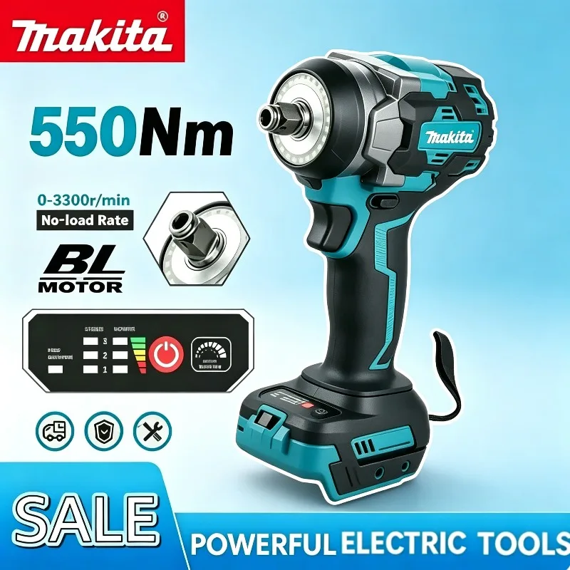 

Makita Cordless Impact Wrench – 550Nm High Torsion,3500IPM,Safe & High Concentricity Power Tool for Electrical Equipment Repair