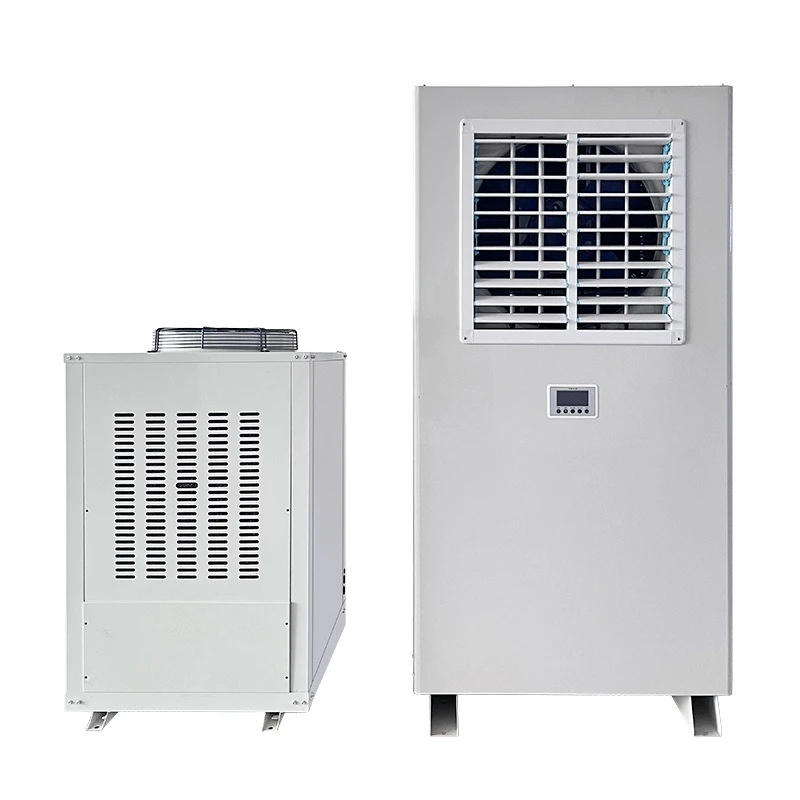 Evaporative water-cooled air conditioner sheet metal shell compressor