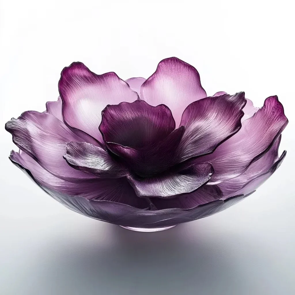 Gift boxes and logos hand-carved, home decor decorative crystal petal bowls