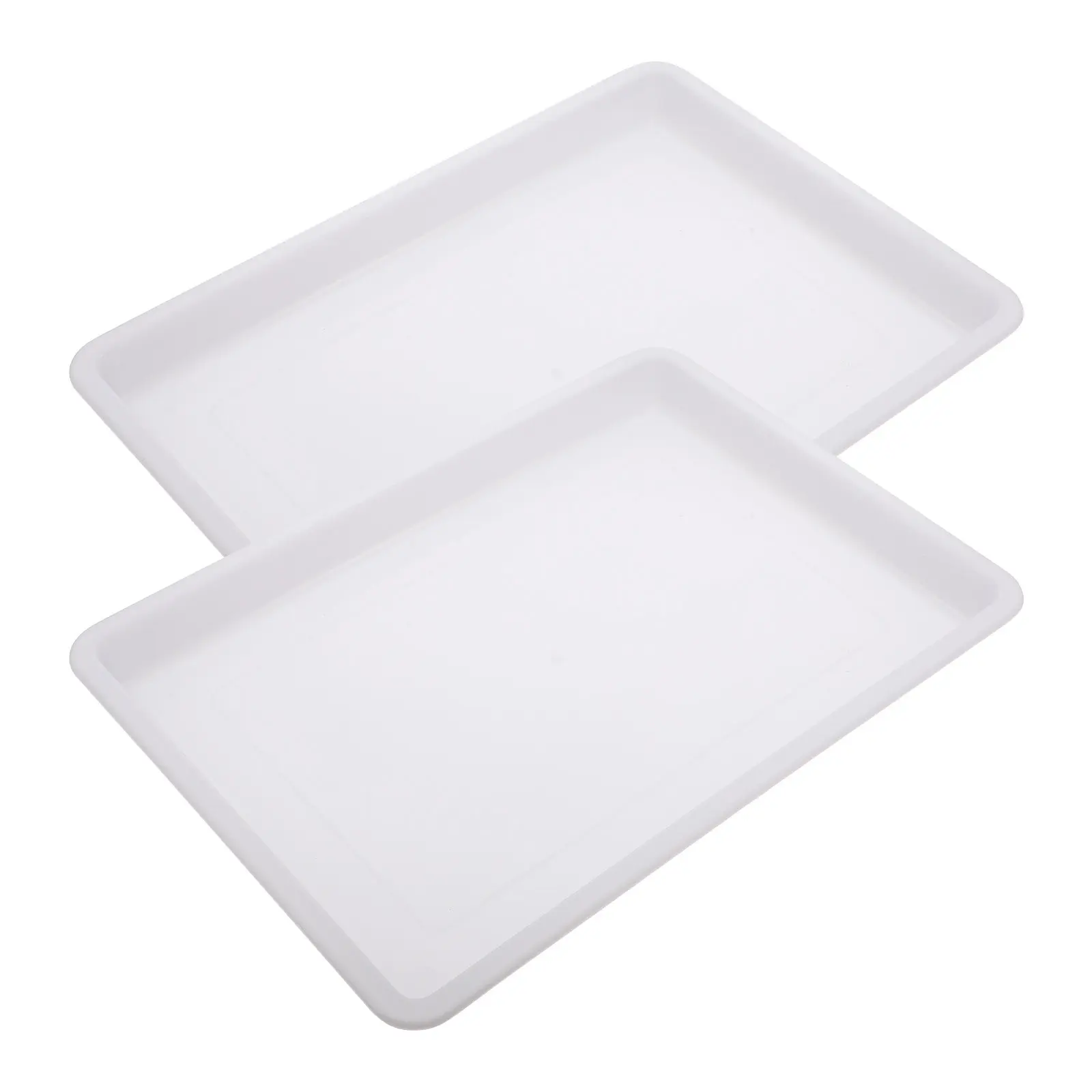 2Pcs Painting Tray Plastic Pigment Mixing Tray Lightweight Portable School Art Supply Safe Non-Scratch Surface DIY Drawing