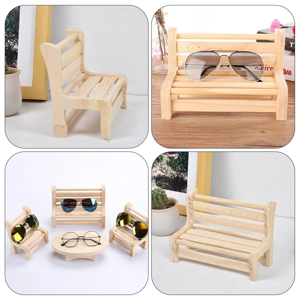 Wooden Jewelry Stand Multi-Function Stool Design Decorative Earrings Bracelet Holder Jewelry Display Rack for Home and Desktop