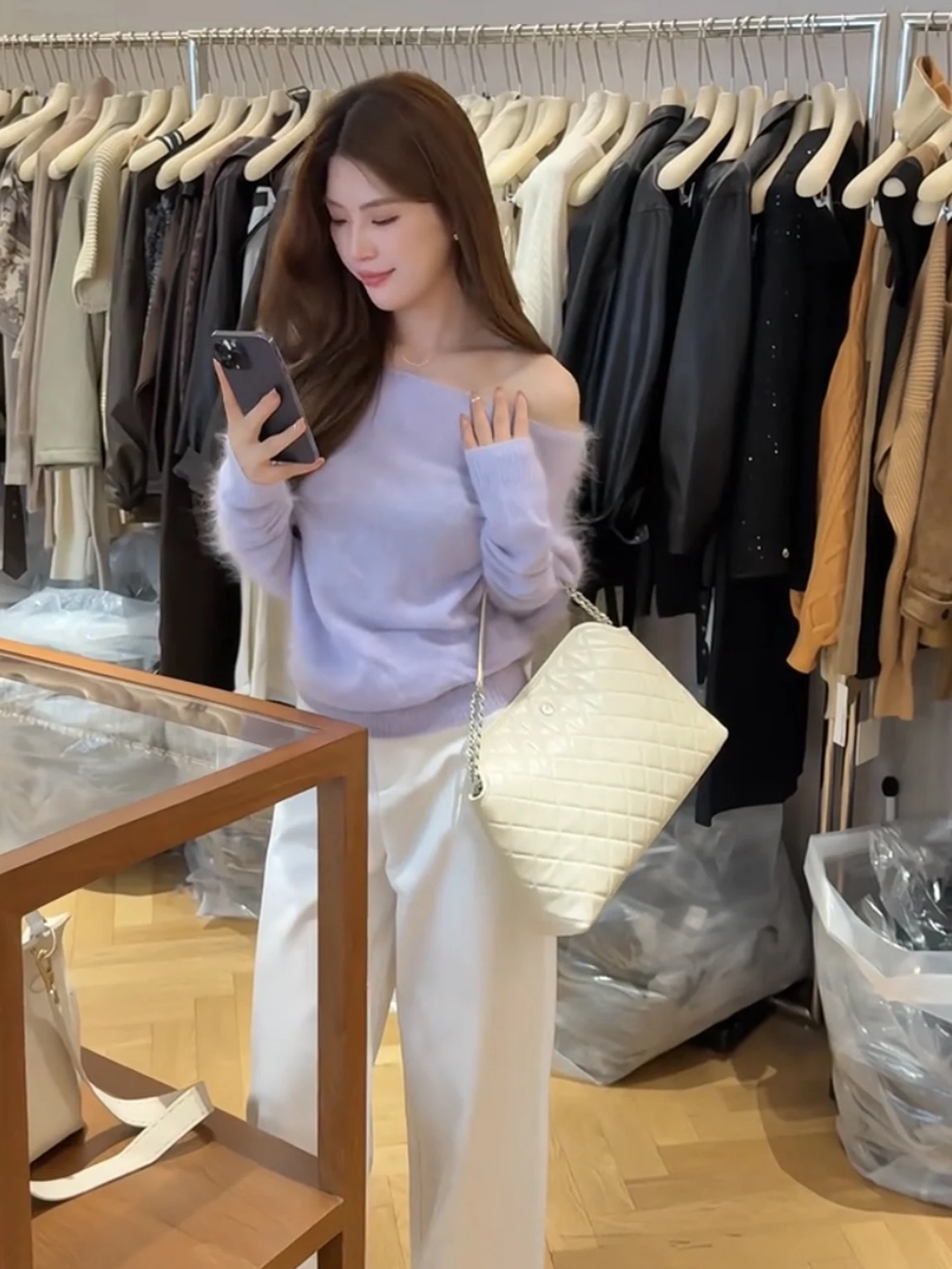 

Женский свободный утягивающий вязаный топ с крючками oulder, уникальный красивый осенне-зимний круглый свитер Ne Long Sve Warmt...