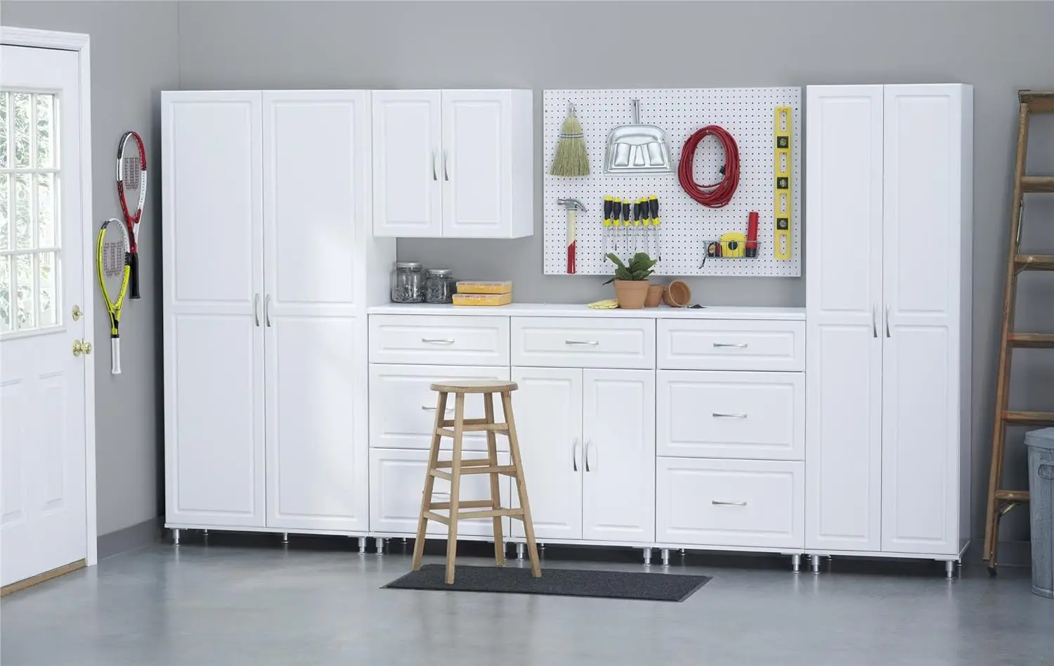 

Evolution Kendall 1/2/3 Drawer-2 Door Base Adjustable Storage Cabinet 24" ,Can be Used in Almost any Room,White