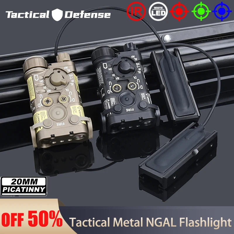 

WADSN NGAL Metal Laser Red Green Blue Dot Aiming White Light LED Scout Light Outdoor Hunting Airsoft Accessories Fit 20MM Rail