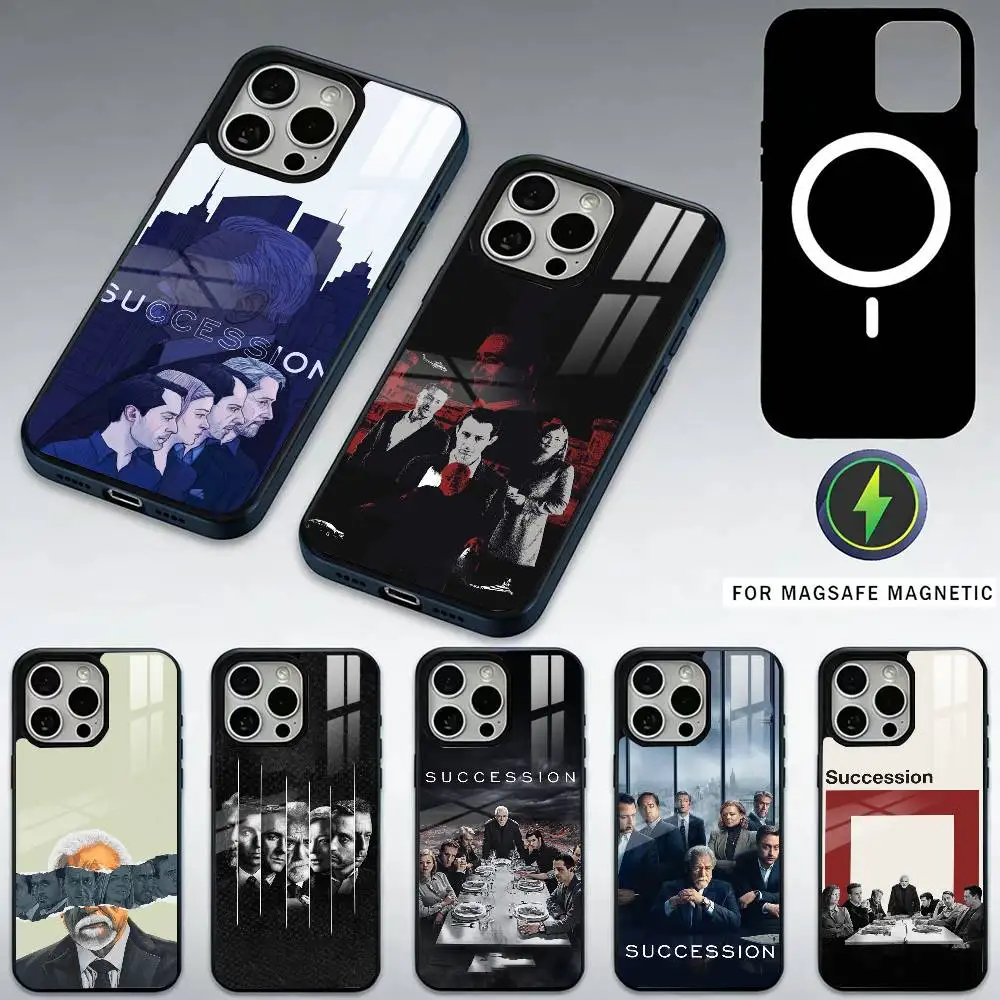 

TV Succession Phone Case For iPhone17,16,15,14,13,12,11 Plus,Pro Max Magnetic For Magsafe Wireless Charging