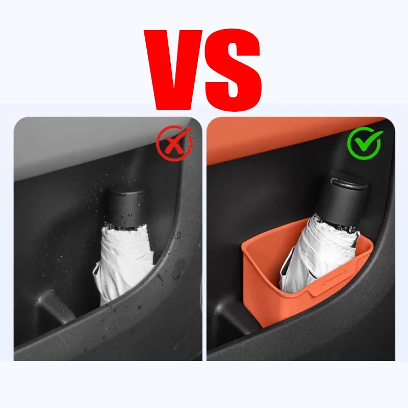 Universal Car Door Trash Can Mini Garbage Bin Silicone Waterproof Auto Door Pocket Storage Box Interior Organizer for Car Access view 5