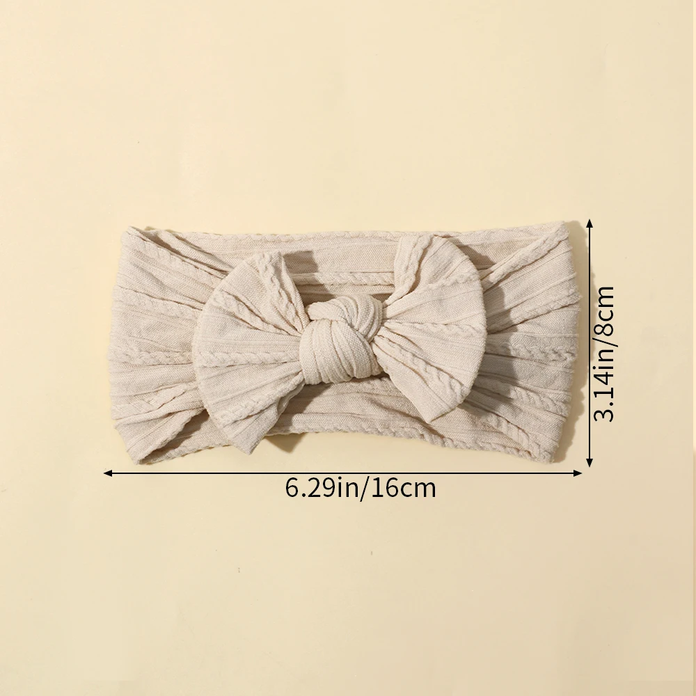 5Pcs/Set Baby Headband Cable Knit Bow Baby Girl Hair Bands For Newborn Infant Turban Soft Elastic Headwear Baby Hair Accessories