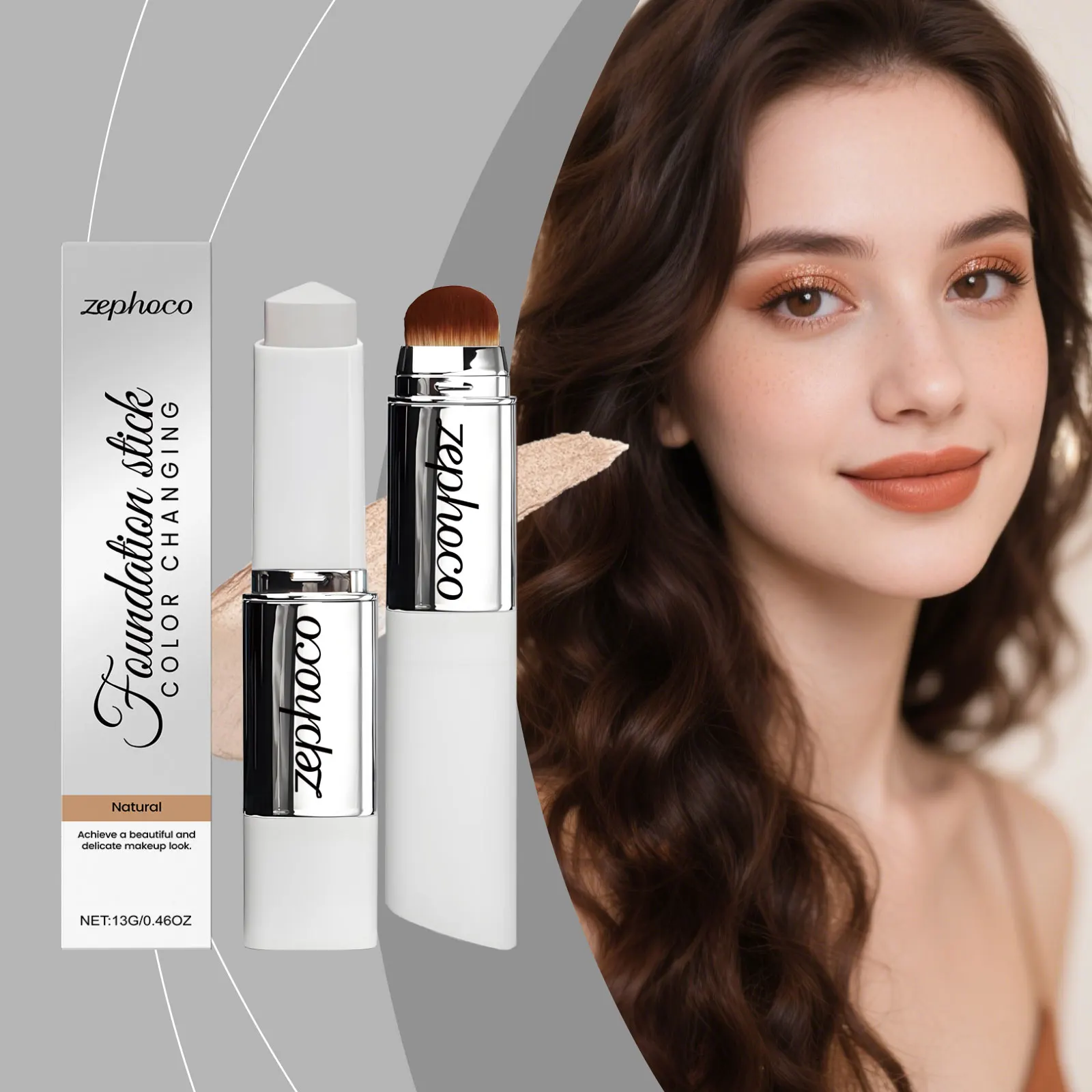 

Foundation Stick Natural Persistent No Trace Makeup Feeling Even Skin Tone Invisible Pores Decorate Fine Lines Concealer Stick