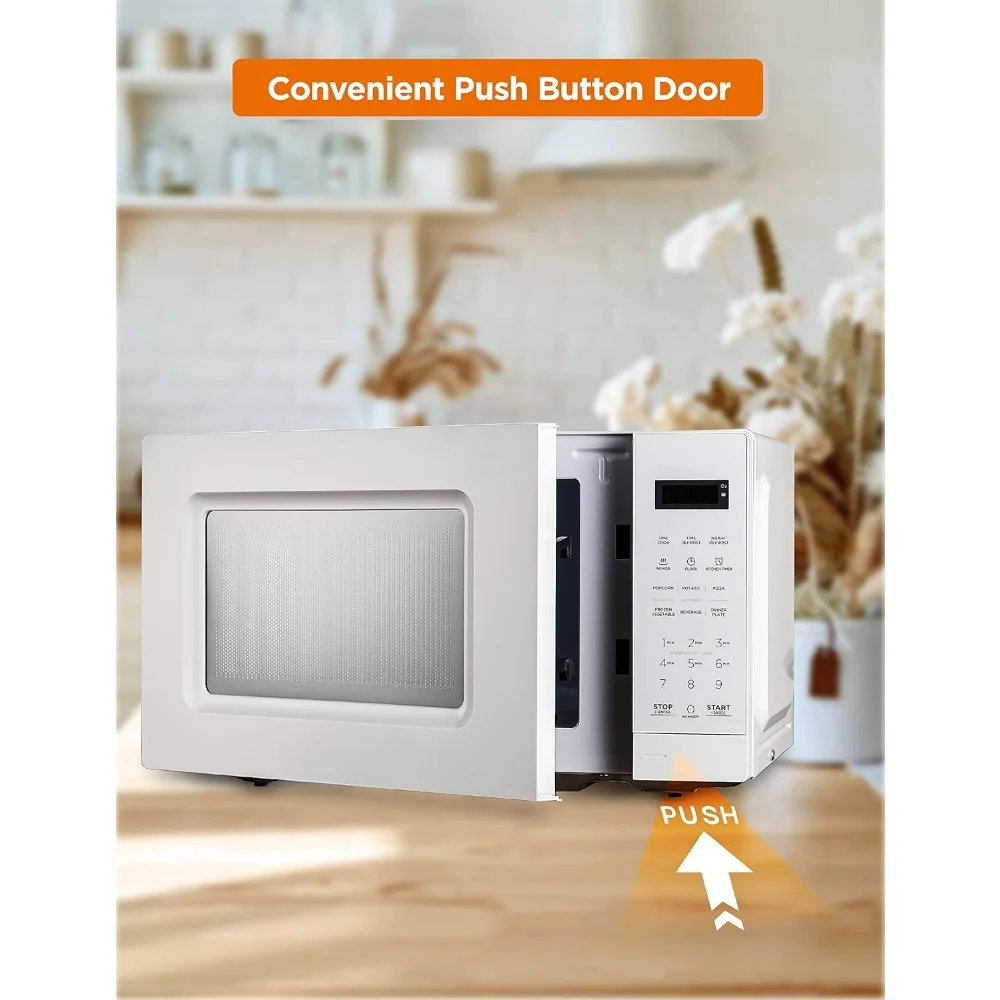 Oven Microwave dengan tampilan Digital, 0.7 Cu. Ft. 10 Level daya, oven Microwave Desktop