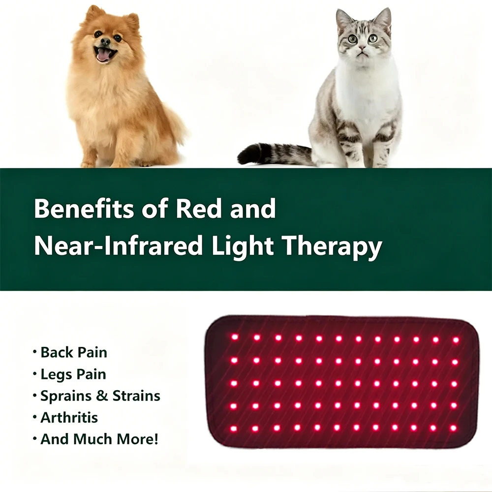 Red Light Therapy for Pets Vet Device Handheld Infrared Light with 660nm 850nm Pain Relief Speed Up Wound Recovery&Skin
