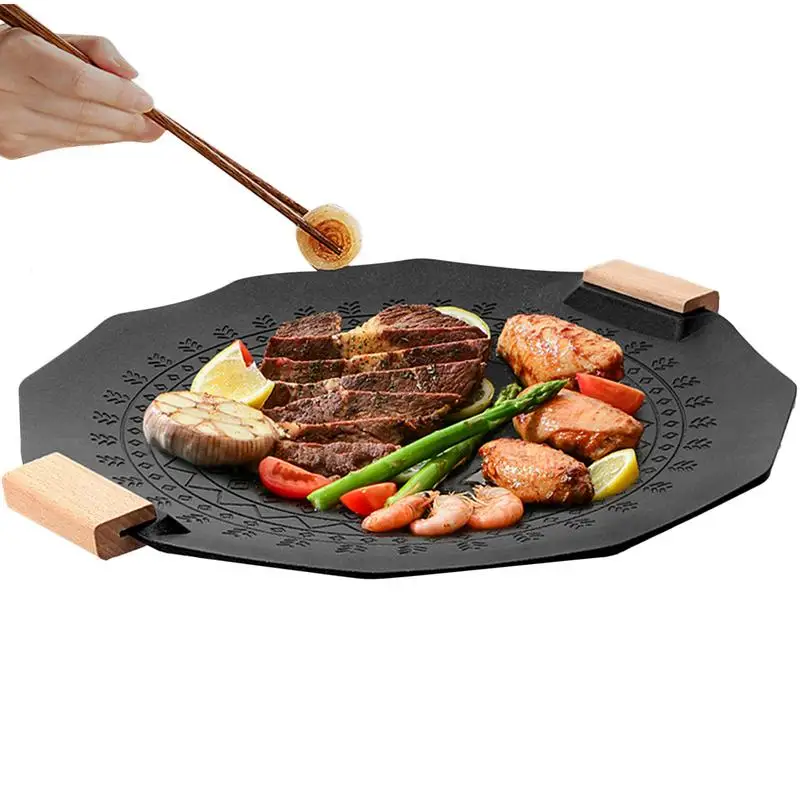 Grill Pan For Indoor Cooking Grill Press Cookware Stove Top Grill Single Burner Stove Tops Stove Top Griddle Pot Fried Chicken