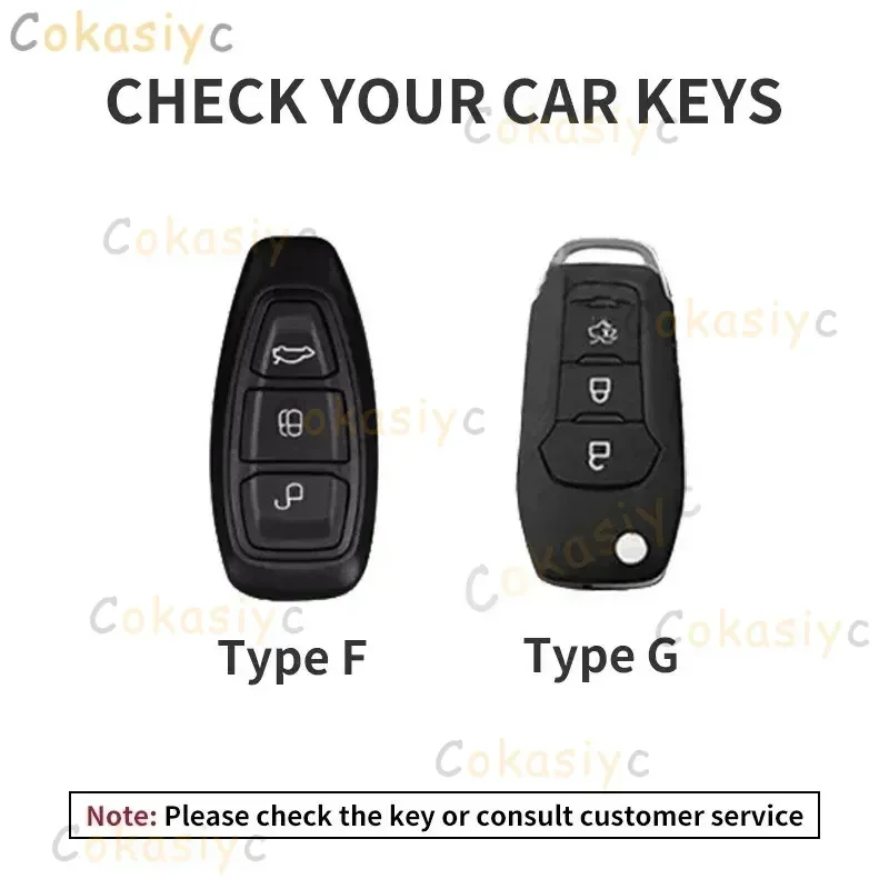 Car Key Case Cover for Ford Puma Grand C Max Focus Mondeo Kuga Fiesta Ecosport Transit Kuga Leather Car Key Shell Accessories