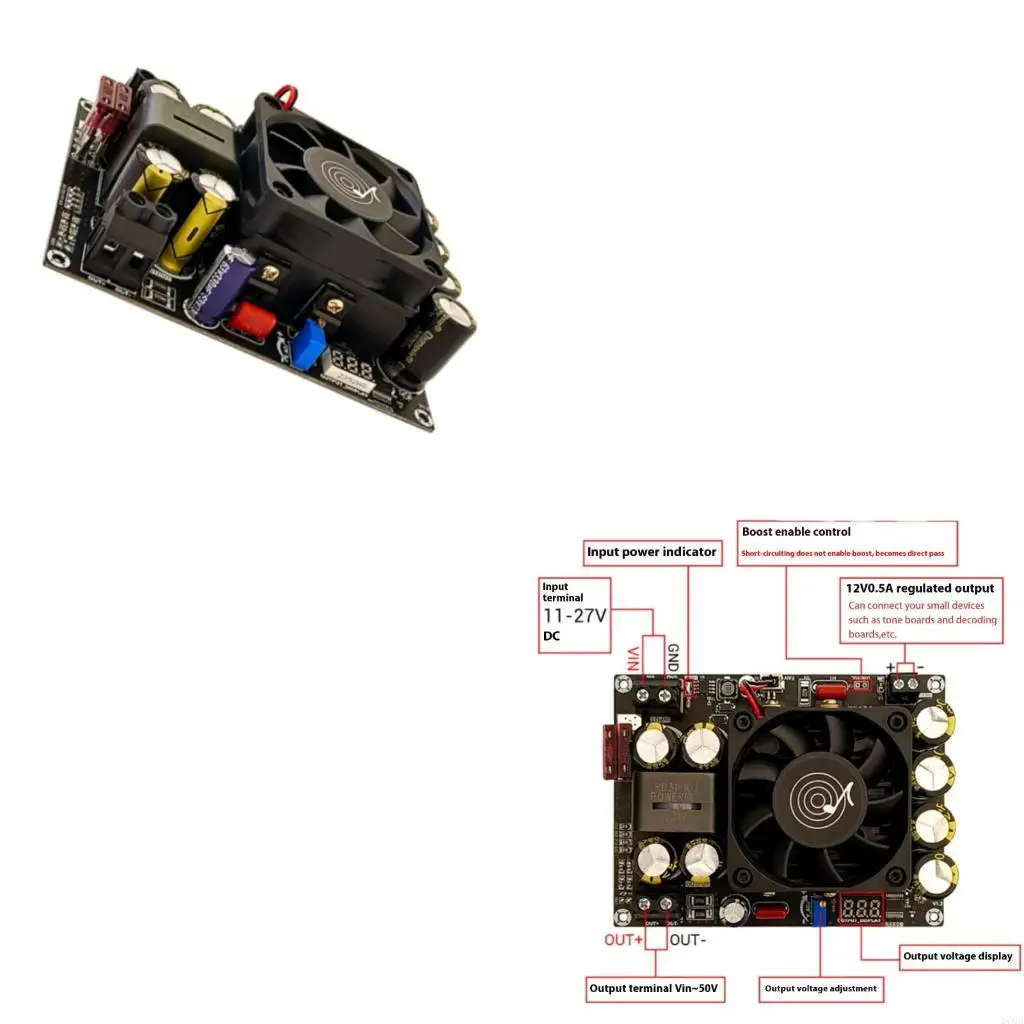 Digital Display Module DC12V 50V Conversion 500W Safe Circuit Design Hobbyist Tool