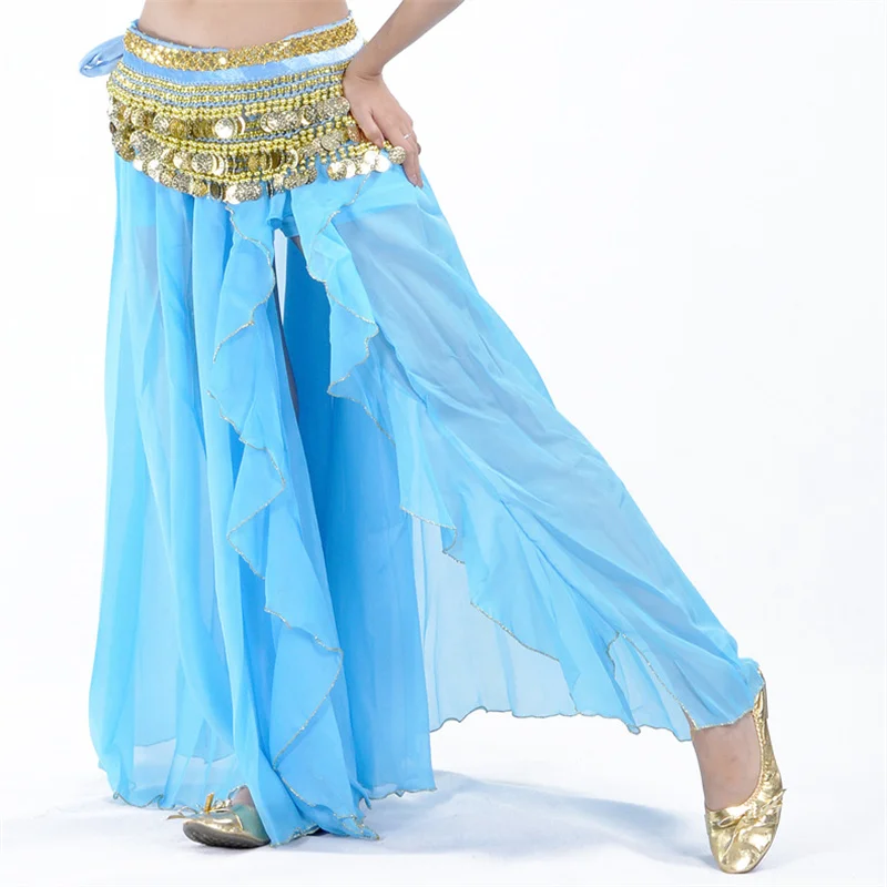 2023 Sexy Women Belly Dance Spilt Skirt Lady Open Knit Spanish Bellydance Lesson Wear Dress Stage Costume Swing Rave Outfits