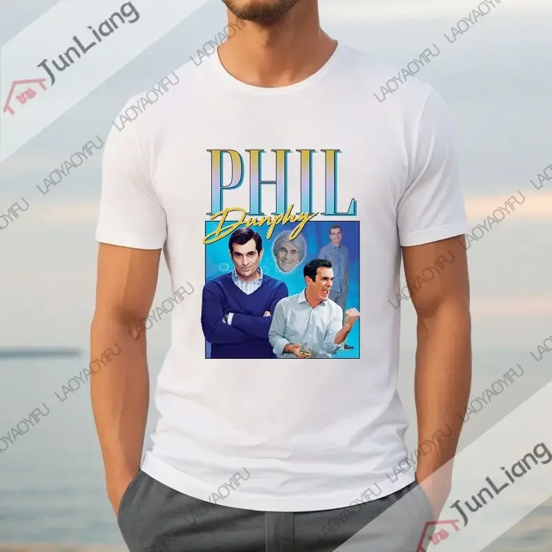 تي شيرت Phil Dunphy للجنسين كاجوال صيفي بأكمام قصيرة موضة Harajuku Y2K ملابس عصرية للشارع