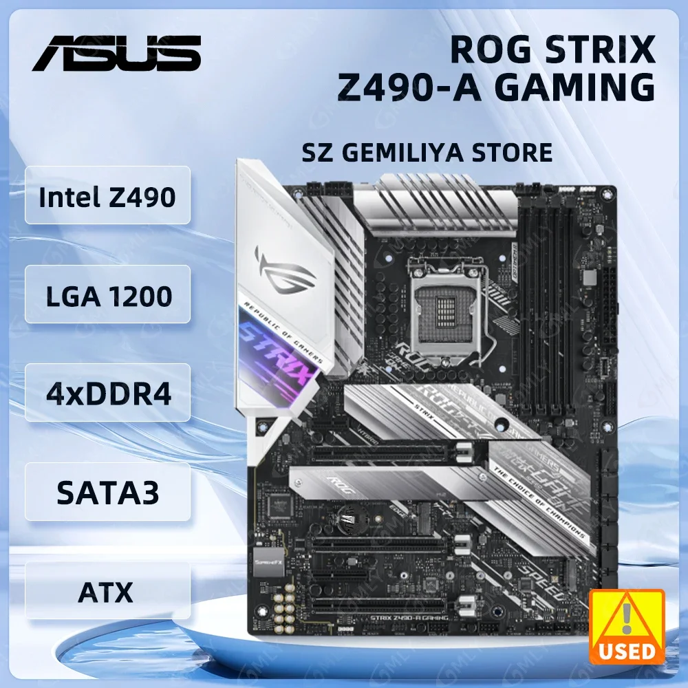 

Asus ROG STRIX Z490-A GAMING Motherboard Intel Z490 128GB LGA 1200 DDR4 support 10100 10305 10500 11400T 11700 11900 cpu