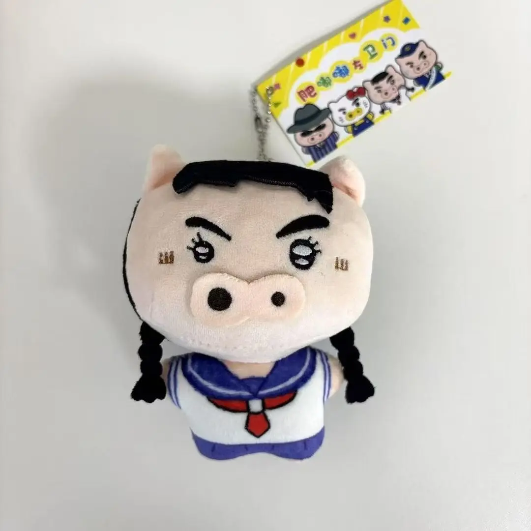 Muñeco de peluche Kawaii de 12cm, crayón periférico de dibujos animados de Anime, Shin Chan, protector izquierdo, puerta, cerdo, muñeco de peluche, colgante, regalos para niñas, Juguetes