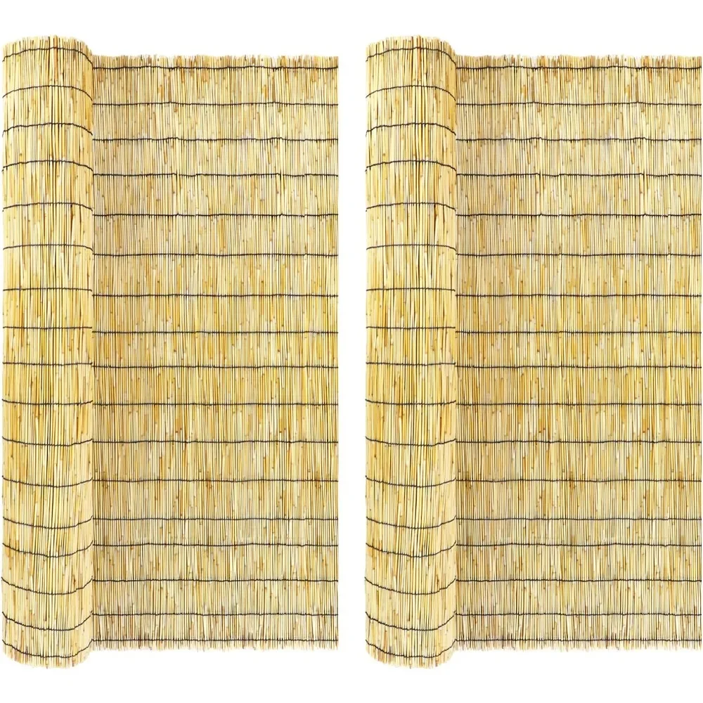 

#For 2 Pack Natural Reed Fencing Rolls,4FT X 16.4FT Reed Screen Fence for Garden Bamboo Screening for Outdoor Backyard Patio^