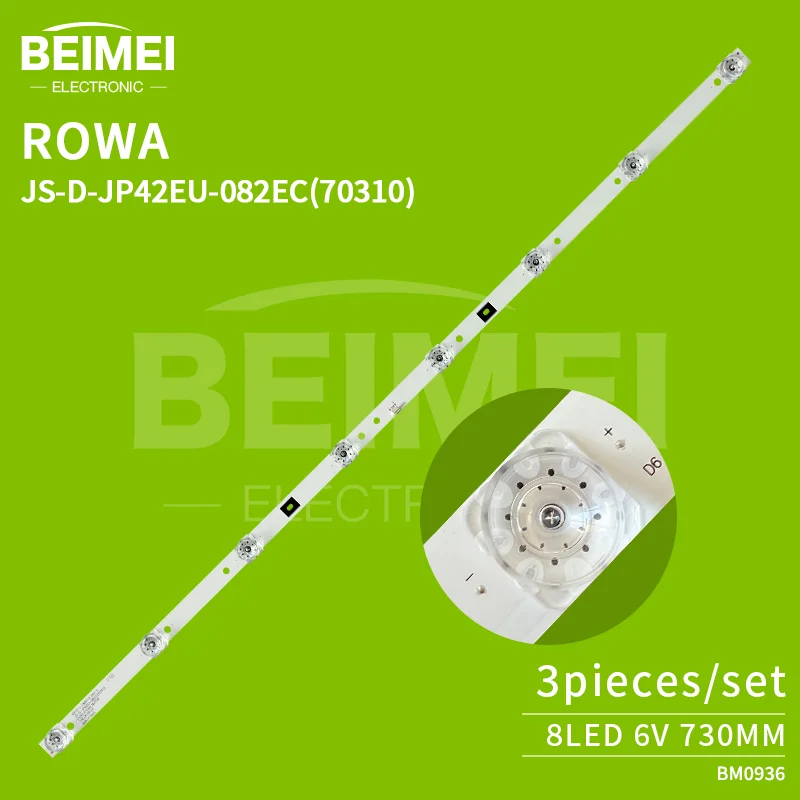 730mm listwa oświetleniowa Led 8LED dla Akai 42 ''TV aktv4235s inteligentny JS-D-JP42EU-082EC (70310) E42EP/K1000 6V 3PCS