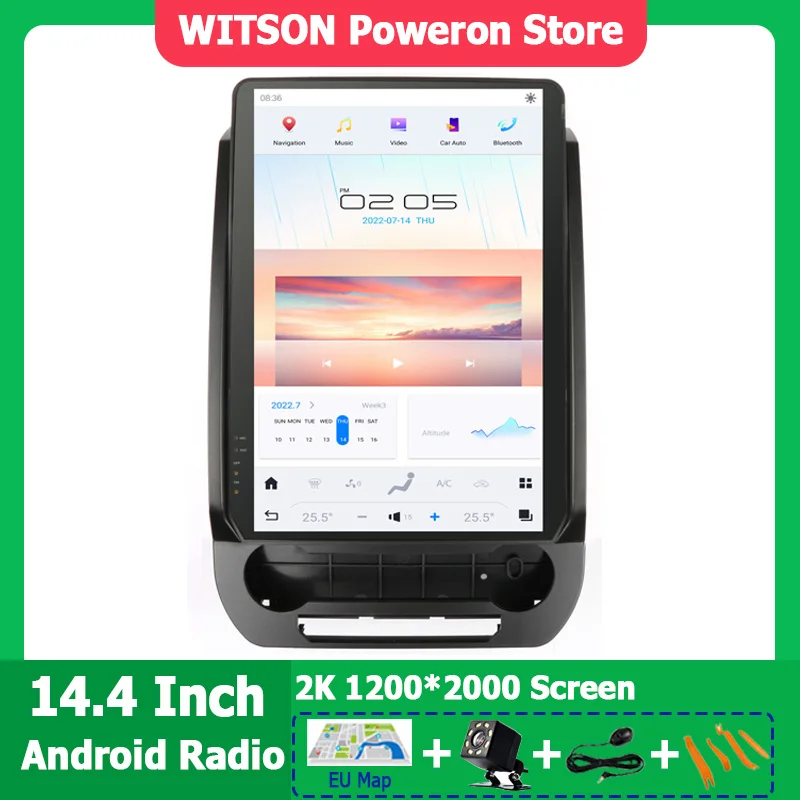 

WITSON Android 11 Car Navigation Radio 14.4" 2K For Ford Expedition 2018 - 2022 Auto GPS Tesla Vertical Touch Screen Auto WIFI