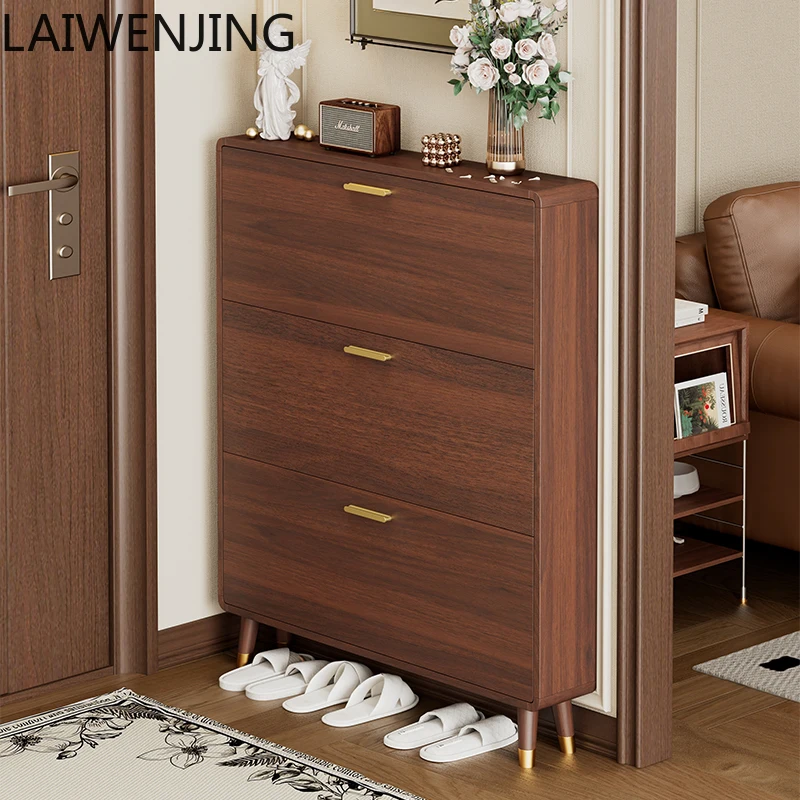 SGF new Chinese ultra-thin tipping bucket shoe cabinet, simple shoe rack for entrance cabinet
