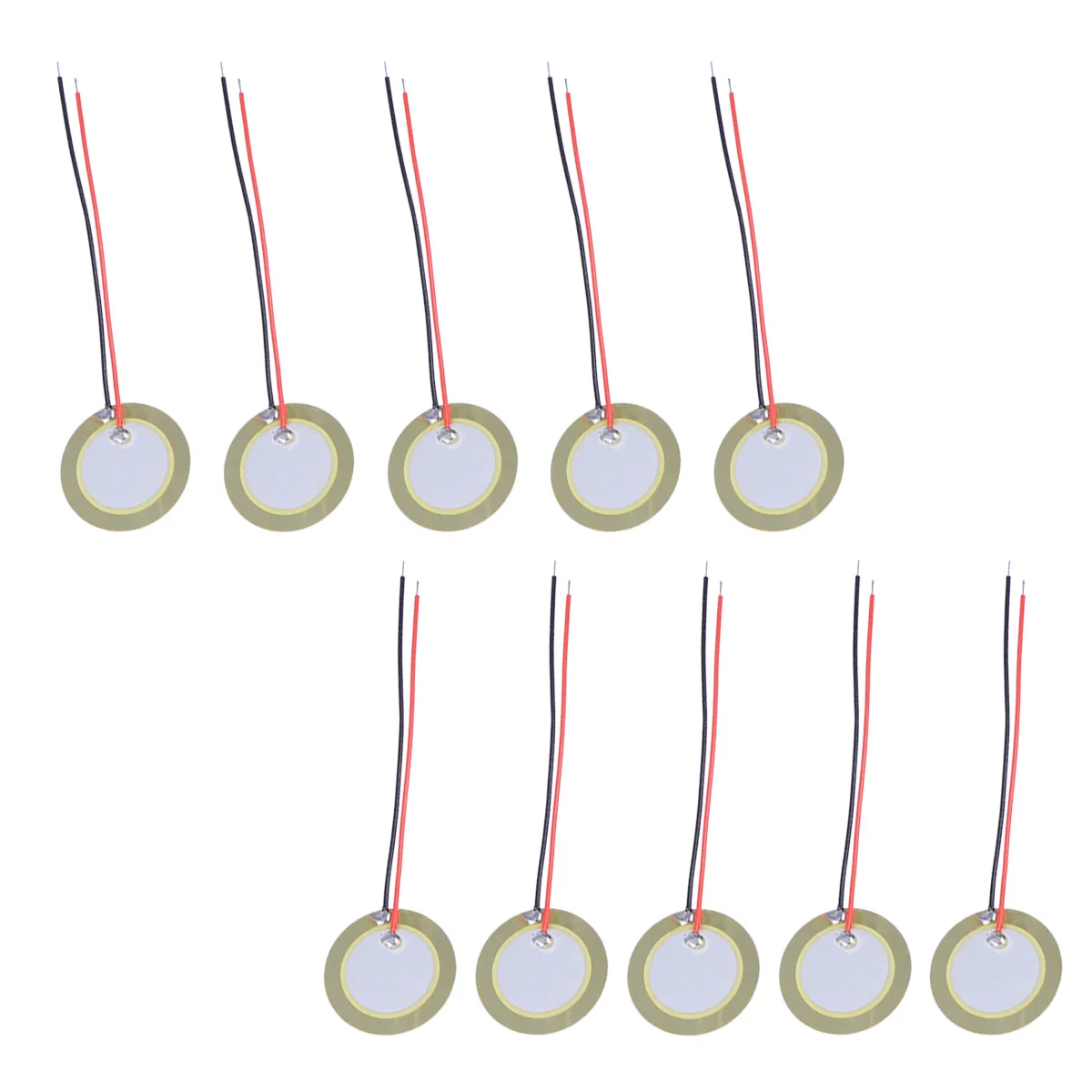 20PCS 20mm Piezo Disc Diaphragm Elements Buzzer Copper Sheet Piezoelectric Ceramic Chips with Leadwires