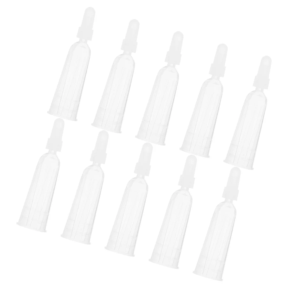 

10Pcs Transparent Ampule Bottle Dropper Cap Hand Protection Shield Easy Monitoring Remaining Liquid Portable Precision