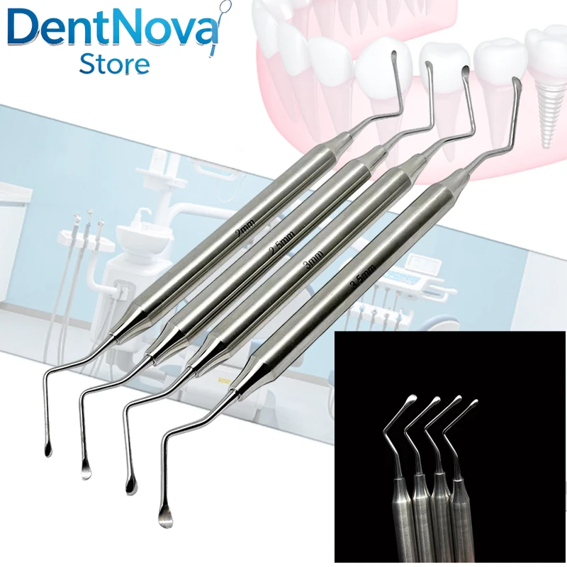 Dental Gracey Curette Perio Kit Stainless Steel Periodontal Curette Scaler for Tooth Cleaning Dentist Tools