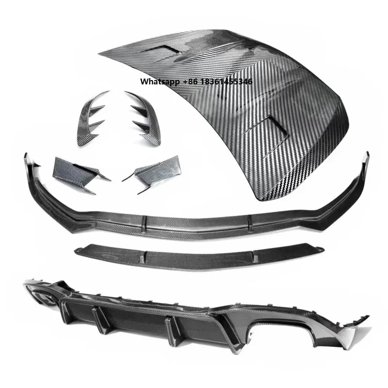 

For s s A35 A45 W177 Front Bumper Rear Spoiler STLFReal Vehicle Data Development Tk Dry Carbon Fiber Body Kit