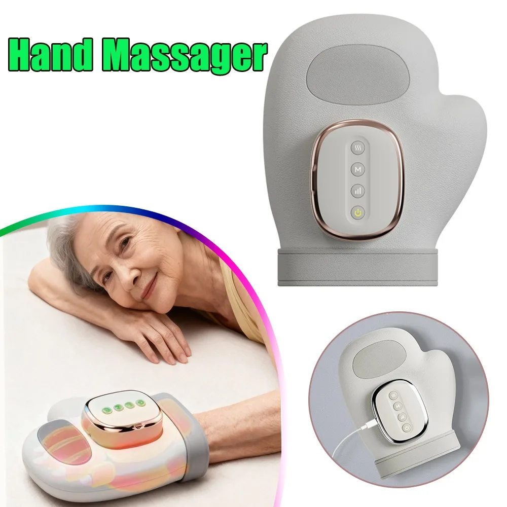 

Hand Massager Constant Heat and Air Pressure Finger Palm Massage Imitating Hand Kneading Hand Beauty Pain Relief Relaxation Gift