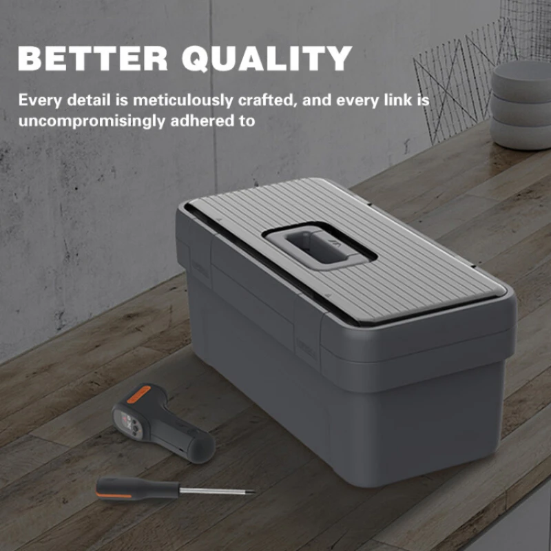 JIMIHOME Tool Box Storage Box with Handle 17 Inch Home Multifunctional Toolbox Portable Organizer Home Tool Storage