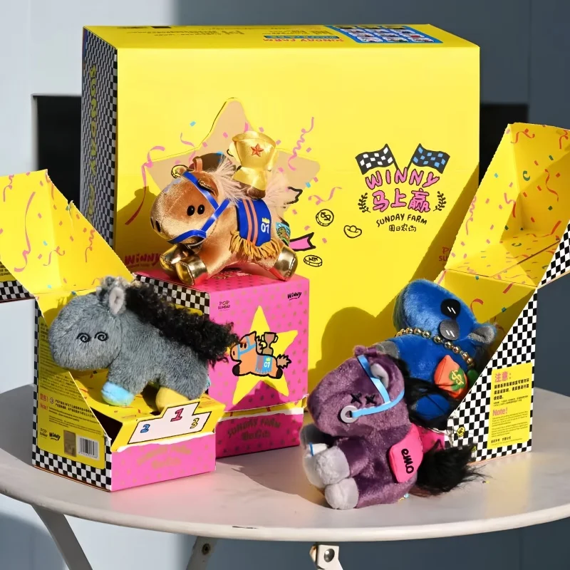 

Новая оригинальная коллекционная фигурка Popsunday «Год Лошади» — плюшевый брелок Winny Ma Shang Ying, милый пони, подвеска для сумки, подарок на Новый год