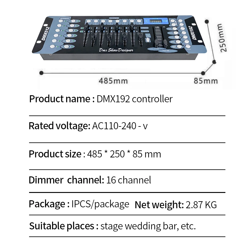 Imagem -05 - Fodgdt-consolas de Iluminação para dj Party Lighting Console Dmx512 Control Disco e Wedding Beam Wash Dmx 192