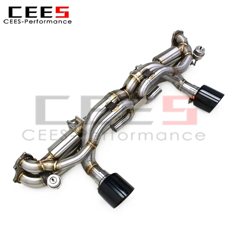 cees Valve Catback Exhaust Pipes for Porsche 718 Cayman GT4 4.0L 2024 SUS304 Stainless Steel Tuning Car Escape Exhaust System